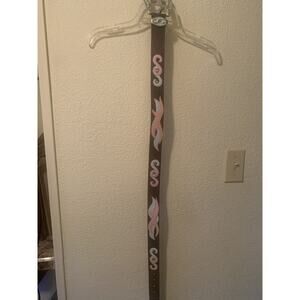 Streets Ahead Belt With Nbel Italy Teal Silvertone Buckle Pink & Turq Pink Stud